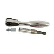 Wiha Tools 38076 3 Piece Mini Bit Ratchet and SlimFix Bit Holder Set