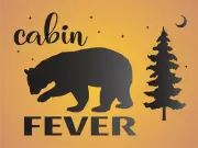 Bear STENCIL Cabin Fever Lodge Pine Tree Rustic Outdoor Craft DIY Signs Joanie