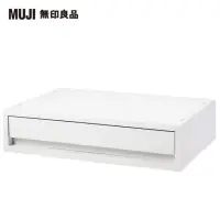 在飛比找momo購物網優惠-【MUJI 無印良品】PP資料盒/橫式/薄型/白灰