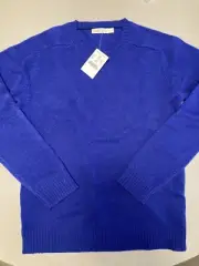 NWT J Crew Crewcuts Kids Blue Crewcuts 100% Lambs Wool Sweater Pullover Size 12