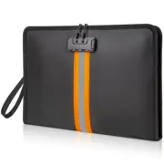 Fireproof Document Bag with Lock，13"×9.2" Fireproof Money Bag，with Zipper and...