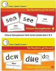 I See, I Spell, I Learn - Picture Homophones Flashcards (Set 1 and 2)