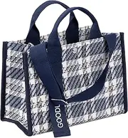 [ZHMO] Small Cute Canvas Tote Bag for Women,Crossbody Purse Everyday Satchel Shoulder Work Bags Handbags for Gift Beach Book