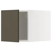 METOD top cabinet, white/Havstorp brown-beige, 40x60x40 cm