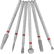 OFFIGAM Nail Drill Set 6 Polishing Bits Nail Care Kit Face Grooming Tool Manicure Drill Bits