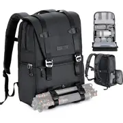 K&F Concept 20L Camera Backpack with Rain Cover for for Canon/Nikon/Sony/Tripod