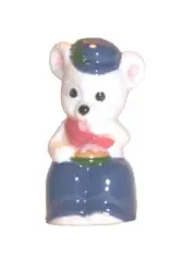 ++=Bear #*525 = 89.490.2 = Ceramic White YuMYum Bears Pie Vent