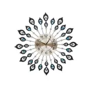 Artiss 60CM Wall Clock Large 3D Modern Crystal Luxury Round Wall Home Decor Bk