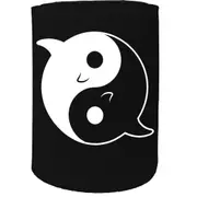 Alcohol Animal Stubby Holder - Shark Yin Yang - Funny Novelty Birthday Gift Joke Beer Can Bottle Coolie