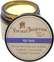 Mild Manly Tallow Balm, 100% Grass-Fed, 2 Fl Oz"The Whole Food of Skin Care"