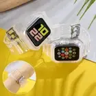 Strap Glacier Clear Strap Transparent WristbandFor Fitbit Versa 3 Fitbit Sense