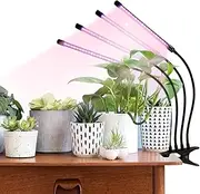 LED Grow Lights for Indoor Plants, 9 Dimming & 3 Lighting Modes Plant Grow Light, 80 LED & 4 Heads Grow Lights for Indoor Plants Full Spectrum, Grow Lamp with Timer for Seedlings and Succulents