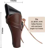 Cross Draw Brown Leather Holster Cover Loops Fits Smith & Wesson 629 N Frame USA