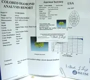 1.62 CT FANCY INTENSE YELLOW OVAL DIAMOND CERTIFIED NATURAL CANARY $16,150