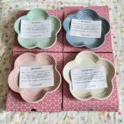 Le Creuset Flower Plate 14cm Shell Pink Meringue Blue