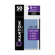 50pc Phantom Sleeves 59x92mm Game Card Case/Guard Protector Purple Gloss/Gloss
