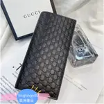 GUCCI 古馳GUCCISSIMA系列小LOGO牛皮對開長夾 449245 手拿包 男士長夾 皮夾