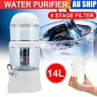 14L Countertop Water Filter Benchtop 8 Stage Purifier System Ceramic Carbon