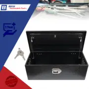 30Inch Aluminum Truck Toolbox Pickup Trailer RV Storage Tool Box w/ Key Black