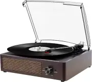 Vinyl Record Player Retro Wireless Bluetooth Turntable 2 Stereo Speakers RCA
