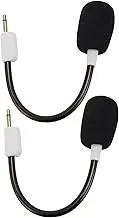 Generic Mic Replacement, Detachable Game Microphone Fit for Ra Zer BlackShark V2, 3.5mm Jack Noise Cancelling Microphone Replacement, Gaming Equipment Replacement Parts (White)