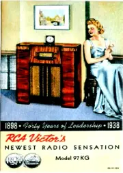 1938 RCA Victor Radio Cabinet with Lady Ad Fridge Magnet 2.5 x 3.5" 1yr wty