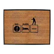 Oob Eat Sleep Golf - Funny Novelty Doormat Man Cave Floor mat
