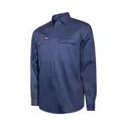 Hard Yakka Navy Core Lightweight Vented Long Sleeve Shirt - Size S