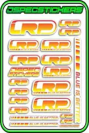 RC STICKER SHEET LRP ELECTRONIC ESC SPEEDY MOTOR R/C VTEC R/C 1/10 RED YELLOW W