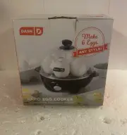 Dash Rapid Egg Cooker/6 Eggs Electric Egg Cooker-Hard Boiled Eggs NEW FAST SHIP