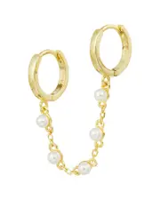 Savvy Cie 18K Over Silver 2mmmm Pearl Earrings