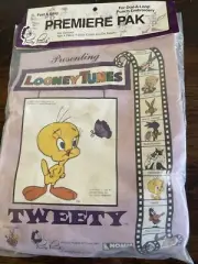 Dial-A-Loop Premiere Pak Tweety Bird Needle Punch Embroidery Kit LooneyTunes 80s