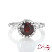 在飛比找ETMall東森購物網優惠-Dolly 18K金 天然艷紅尖晶石1克拉鑽石戒指(002)
