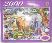 Master Pieces 2000 Piece Jigsaw Puzzle AFTER THE RAINS Noah's Ark them animals