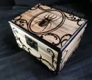 Wood Burned Trinket Box, Original Artwork and Pyrography by Haunts of Nature