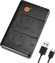 DSTE BC-QZ1 Battery USB Dual Quick Charger Compatible for NP-FZ100 FZ100 Battery, Sony Alpha 9, Sony A9, Sony Alpha 9R, Sony A9R, Alpha 9S, A9S, A7RIII A7R3, a7 III Camera