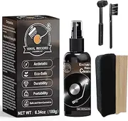 INNOVAYOU Vinyl Record Cleaning Kit, 4 Pcs Vinyl Record Cleaning Kit, Record Player Accessories Includes Soft Velvet Record Brush, Cleaning Solution, Stylus Brush, Brush for Velvet