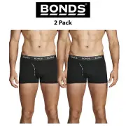 Mens Bonds Guyfront Trunk 2 Pack Cotton Stretch Seamfree Undie Fly Sport MZVJ