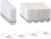 24 Pairs 2cm×4.6cm Adhesive Strips, Strips Narrow, 48 Picture Hanging Strips for Pictures, Frames, Mirrors, Wall Decoration and Signage