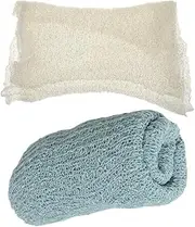 KICHOUSE 2PCS Baby Photoshoot Blanket: Soft Textured Backdrop for Newborn - Unisex Knit Stretch Posing Blanket - Photography Prop
