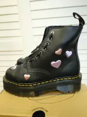 Dr Martens Sinclair Heart Platform Zipper Boots Black 30593001 Women's Size 7