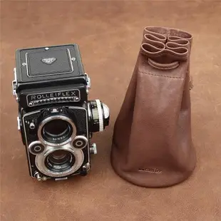 cam-in 胎牛皮小DC真皮相機鏡頭保護袋微單中號款CA015數碼鏡頭袋