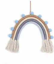 Kids Room Wall Hanging Decor Girls Room Ornaments Handmade Rainbow Ornament Boho Rainbow Tassels Balls (Color : D, Size : Medium)