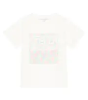 [Stella McCartney Kids] Stella McCartney Kids Logo printed cotton jersey T-shirt Y 3 white