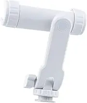 BaotyJie Phone Tripod Mount Mobile Phone Clip Travel Essentials Compact 360° Swivel and 180° Tilts Adjustable for Suitcases Bedroom, White