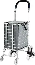 Collapsible Shopping Trolley Cart Folding Shopping Bag on Wheels Grey