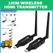 100m Hdmi Wireless Audio Video Transmitter Receiver Adapter Extender HD 1080P TV