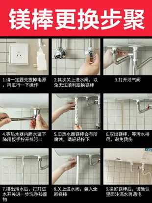 美的電熱水器專用鎂棒通用40/50/60/80L升排污水垢家用陽極棒配件