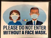 Laminated ENTER WITH MASK Sign Pack of 5 pieces (waterproof&cleanable)8.5x11in