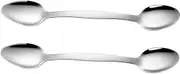 CIYODO 2-Piece Set of 304 Stainless Steel Serving Utensil Spoon Scraper Food-Grade Safe Easy to Clean Fruit Dessert Spoons Mud Scraping Spoon